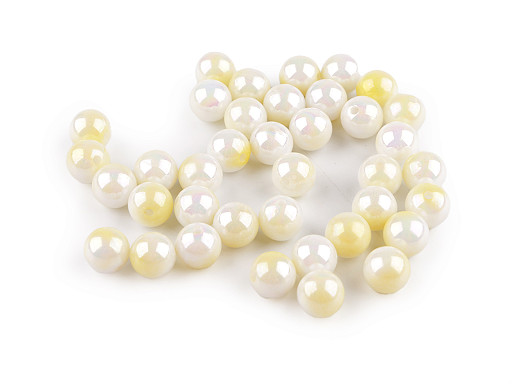 Plastové korálky s mermaid efektem Ø10 mm