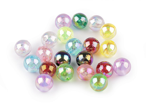 Plastične perle s AB efektom Ø 10 mm
