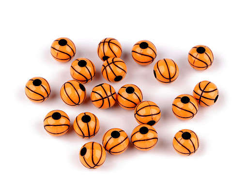 Plastové korálky basketbal Ø11 mm