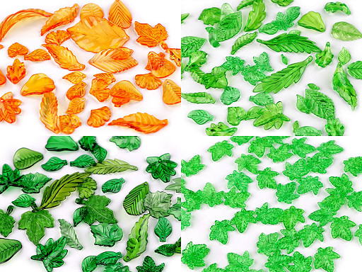 Plastov� kor�lky l�ste�ky mix tvar� i velikost�