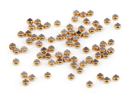 Stainless steel round crimp seed beads Ø2 mm