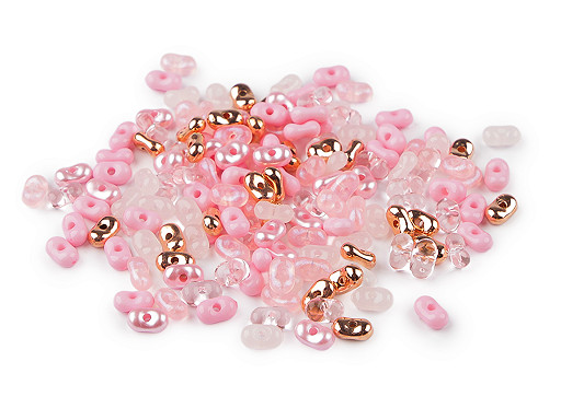 Koraliki plastikowe peanut miks 4x6 mm 