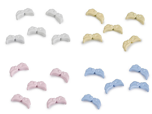 Lakkozott angyalszárny díszítő elem 6x12 mm