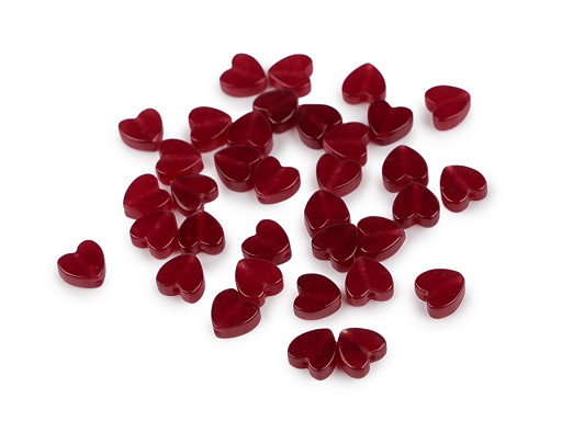 Koraliki mineralne i szklane serduszka Ø6 mm