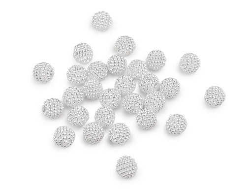 Plastové voskové koráliky / perly maliny Ø10 mm
