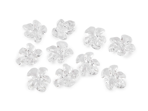 Perline di plastica a forma di fiore, dimensioni: Ø 25 mm