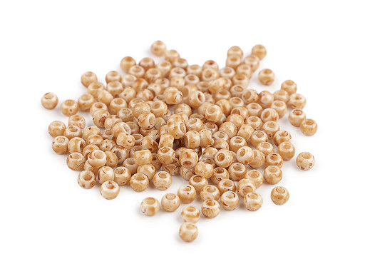 Skleněné korálky s melírovaným efektem Ø4 mm