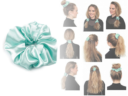 Saténová scrunchie gumička do vlasov