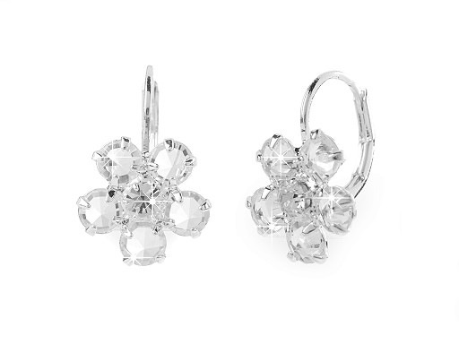 Jablonec Jewelery Earrings Flower