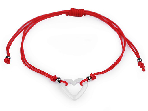 Shambala Bracelet - Ceramic Infinity or Heart Pendant