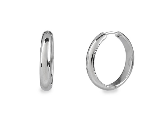 Pendientes de aro de acero inoxidable con bisagra