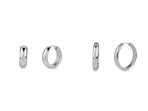 Pendientes de aro de acero inoxidable con bisagra