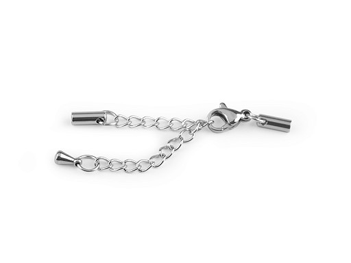 Stainless Steel Lobster Clasp / Carabiner with an Extension Chain