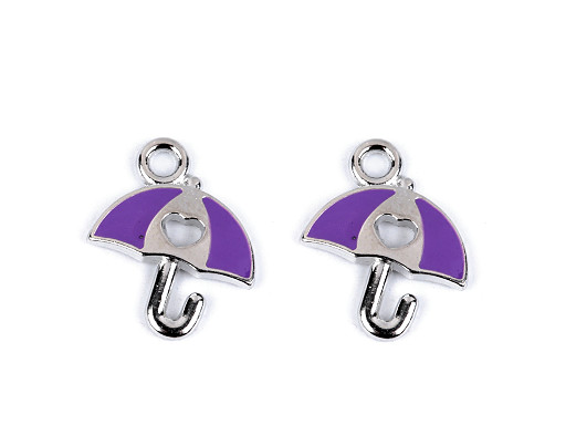 Ciondolo charm/tirazip, motivo: arcobaleno, nuvola, ombrello, cuore, uovo, fata