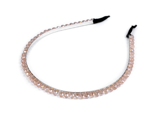 Opaska do włosów z szlifowanymi koralikami 