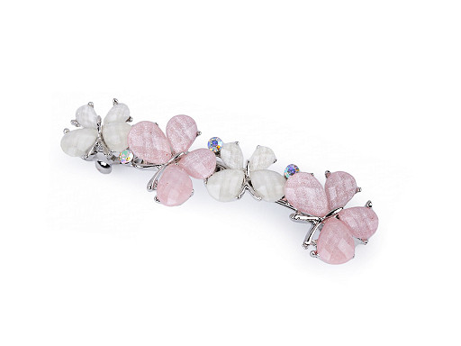 French Hair Clip Butterfly, Flower