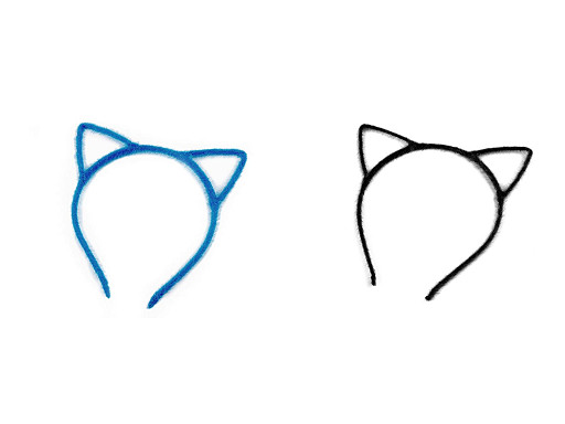 Chlupatá čelenka do vlasů kočka