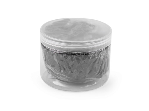 Piccoli elastici per capelli / mini-elastici, all’interno di un barattolo