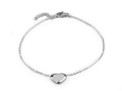 Stainless Steel Bracelet Heart, Cross