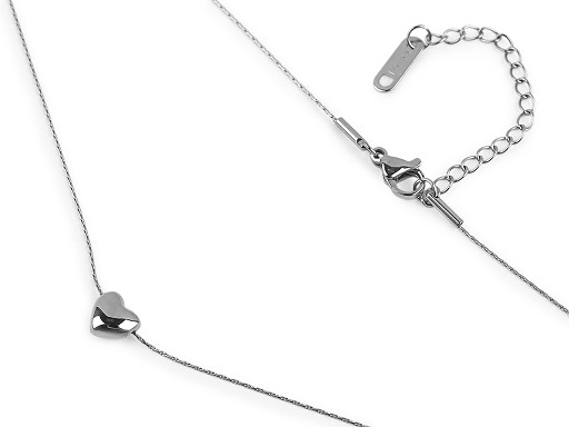  Nyakék rozsdamentes acélból szív, kereszt