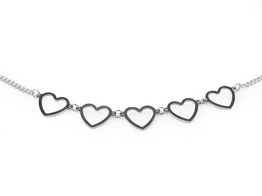 Pulsera de acero inoxidable, corazón