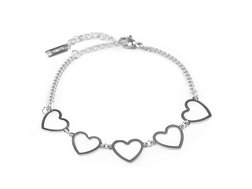 Stainless Steel Bracelet, Heart