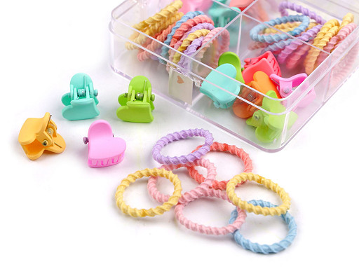 Hair Ties and Hair Claw Clips in Box