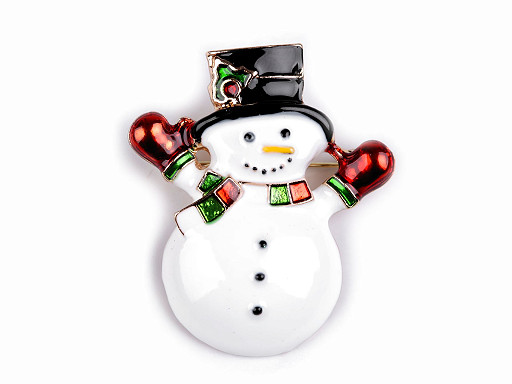 Brooch Snowman 