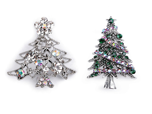 Broche de pedrería, árbol de Navidad Broche de pedrería, árbol de Navidad