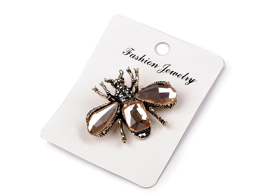 Broche con pedrería: abeja