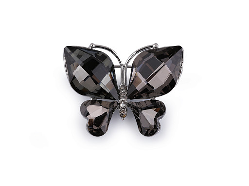 Brosche mit geschliffenen Steinchen Schmetterling