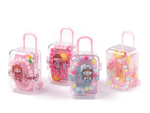 Bracciale per bambini, fermagli per capelli ed elastici per capelli, all’interno di una confezione