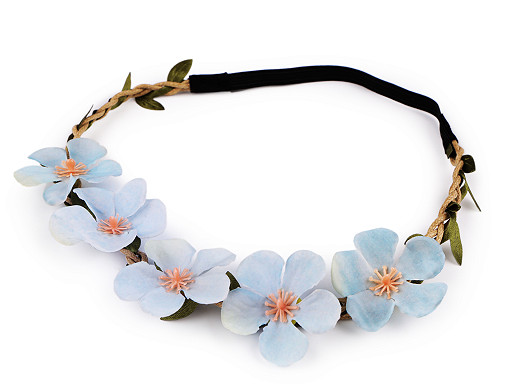 Diadema elástica con flores