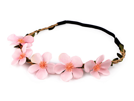 Elastic Headband with Flowers