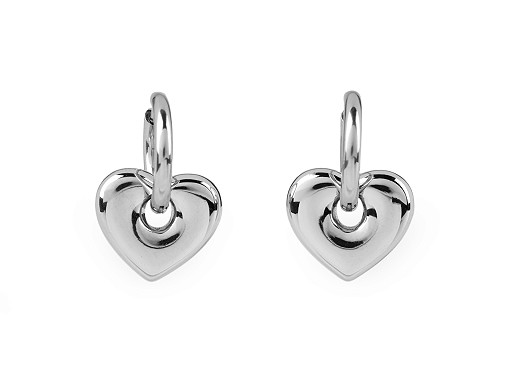 Náušnice z nerezové oceli srdce