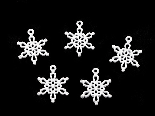 Metal charm pendant /zipper puller -snowflake Ø18 mm