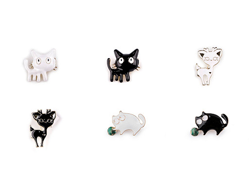 Brož kočka, pes, srnka