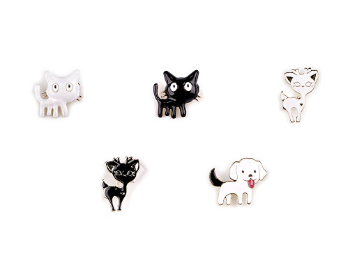 Brooch - cat, dog, doe Brooch - cat, dog, doe