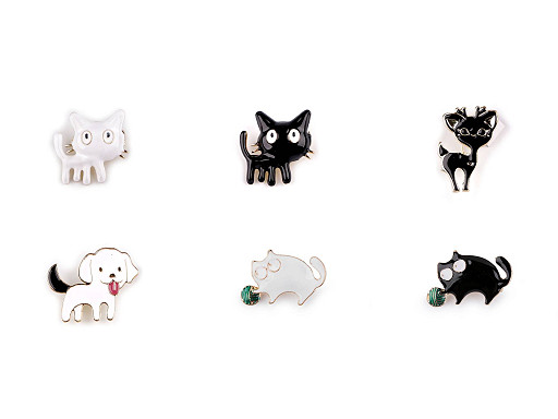 Broche - Chat, Chien, Biche