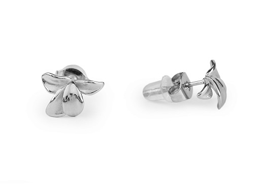 Boucles d’oreilles en acier inoxydable, Fleurs