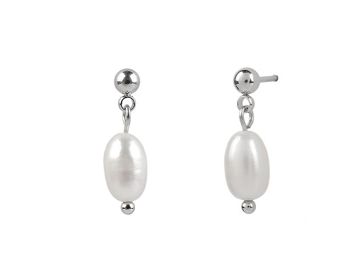 Orecchini di perle, in acciaio inossidabile