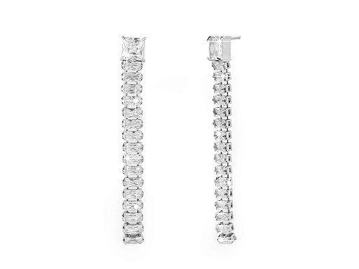 Boucles d’oreilles en acier inoxydable avec strass