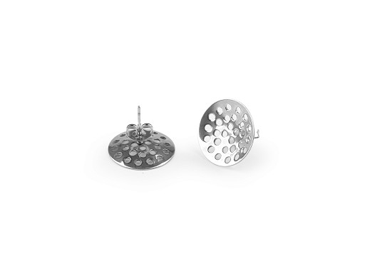 Earring studs with mesh Ø16; 18; 20 mm made of stainless steel