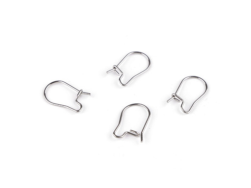 Stainless steel earring hook closed 15 mm