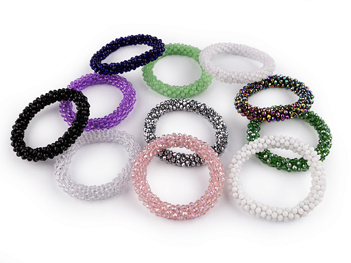 Elastico/bracciale, con perle