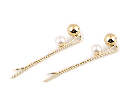 Hair clips / hair pins with pearl