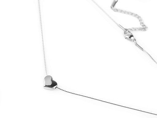 Колие сърце от неръждаема стомана