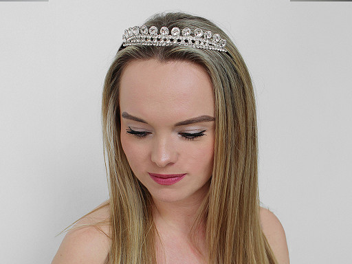Strass-Haarreif/Diadem mit Ösen