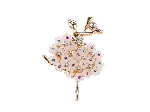 Broš sa cirkonima, balerina