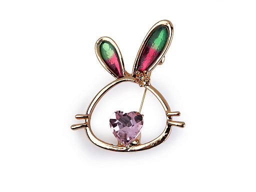 Brož s broušenými kameny zajíček Brož s broušenými kameny zajíček